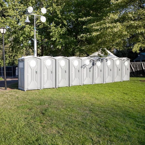 we offer delivery and pickup services for our special event portable restrooms, and our team will work with you to ensure that they are delivered and picked up at a convenient time for your event